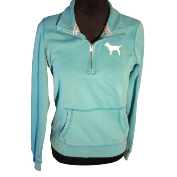 Pink Women's Size XSmall Blue Sweatshirt - Picture 1 of 5